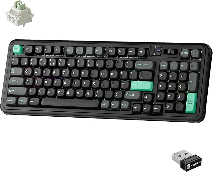 Keychron J14 HE Wireless Magnetic Switch Keyboard, 96% Gaming | Numpad and Knob, TMR Switches, 2.4GHz/Bluetooth/USB-C, Launcher Web, PBT Keycaps, Per-Key RGB, 4000mAh, macOS/Windows/Linux by Keychron