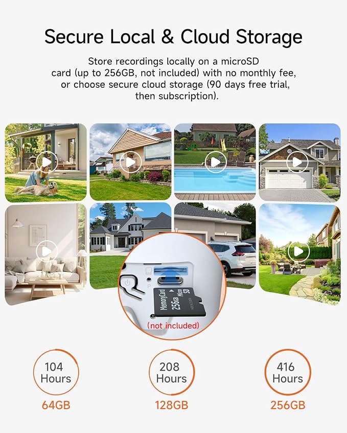 2.5K Security Camera Wireless Outdoor, 2.4G WiFi Battery Powered Indoor Camera, Magnetic Mount Cameras for Home Security, AI Detection, Color Night Vision, Spotlight, Siren Alarm, 2-Way Talk - Image 9