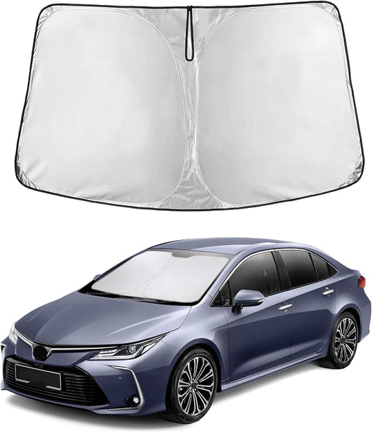 EcoNour Windshield Sunshade Compatible for Toyota Corolla 2014-2017 2018 2019 L, LE (Eco/Plus), S, SE, XLE, XSE Sun Visor for Front Windshield & Window Sun Shade Cover, UV Blocker, Car Accessories by EcoNour