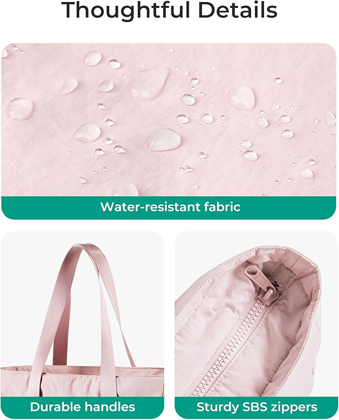 BAGSMART Tote Bag for Women, Tote Bag with Zipper Work Tote with Compartments Nurse Shoulder Hanbag for Travel, Gym - Image 6
