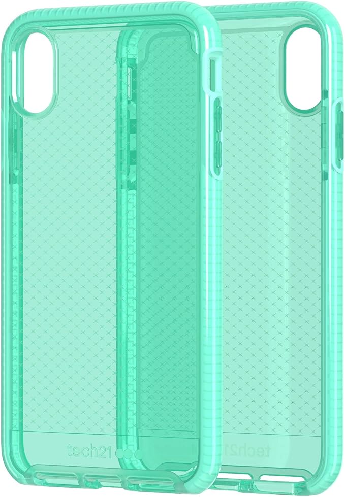 Tech21 Evo Check iPhone Case Cover for Apple iPhone Xs Max - Neon Aqua - Image 9