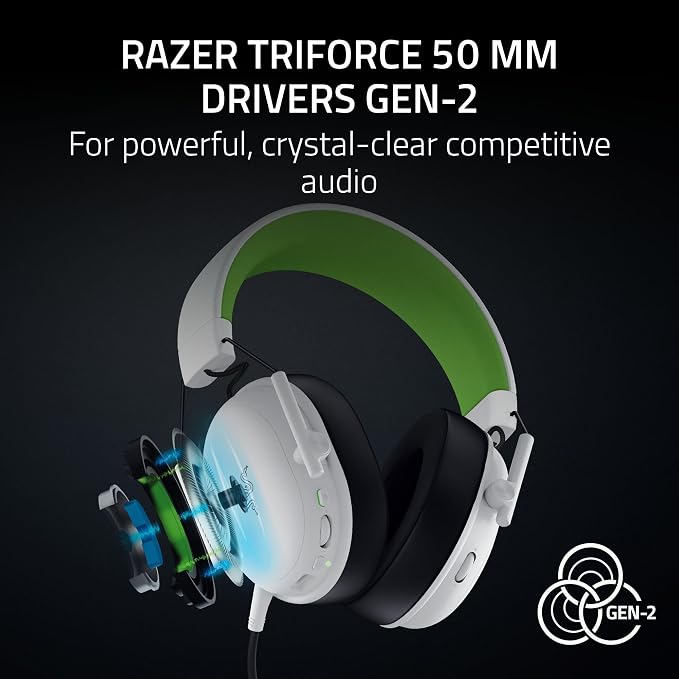 Razer BlackShark V3 X HyperSpeed Wireless Xbox Gaming Headset, White | 50mm Drivers, Cardioid Mic, 2.4 GHz, Bluetooth, Works with PC, Mac, PS5, Nintendo Switch, Smartphone, 70 Hr Battery - Image 3