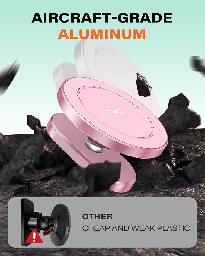 A2C Pink Alloy Magnetic Golf Cart Phone Holder, Golf Accessories for Women | Unique Golf Gifts for Female Golfers Ladies Her Girls Mom Mother Wife, Golf Accessories Essentials Fits EZGO Club Car Yamaha - Image 4