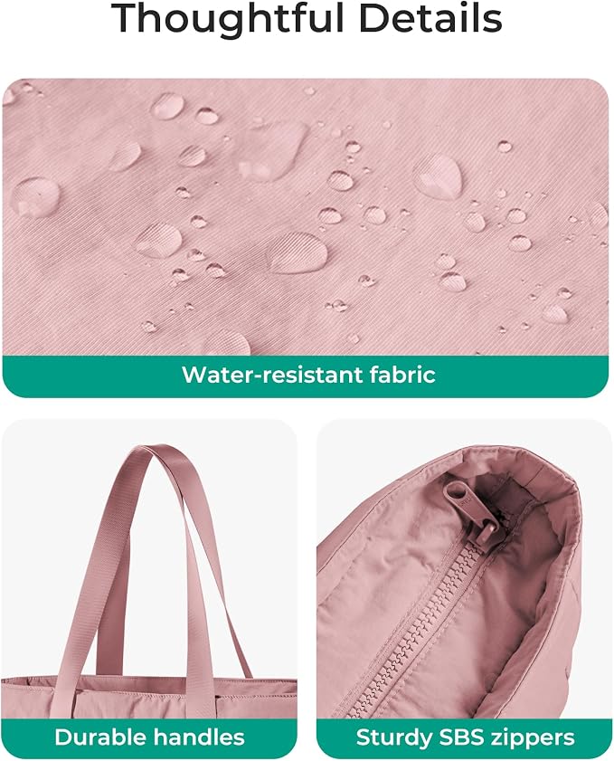 BAGSMART Tote Bag for Women, Tote Bag with Zipper Work Tote with Compartments Nurse Shoulder Hanbag for Travel, Gym - Image 5