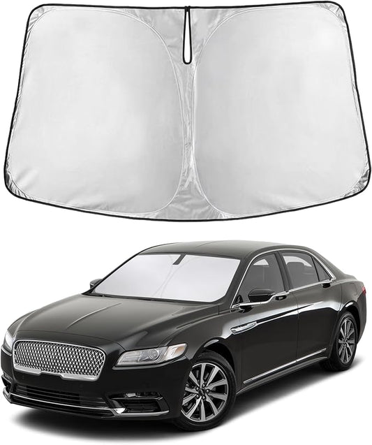 EcoNour Windshield Sunshade Compatible for Lincoln Continental 2017-2018 2019 2020, Sun Visor for Front Windshield & Window Sun Shade Cover, UV Heat Blocker & Protector, Car Accessories by EcoNour