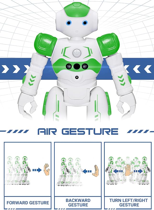 KingsDragon RC Robot Toys for Kids, Gesture & Sensing Remote Control Robot for Age 4 5 6 7 8 Year Old Boys Girls Birthday Present (Green) - Image 3