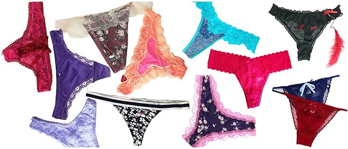 jooniyaa Thongs for Women Variety Pack 20 Pairs – Assorted Lace G-String T-Back Panties, Soft Breathable Underwear XS-3XL - Image 4