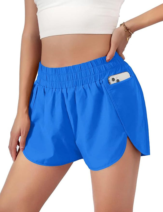 Blooming Jelly Women's Quick-Dry Running Shorts Workout Sport Layer Active Shorts with Pockets 1.75" by Bloomingjelly