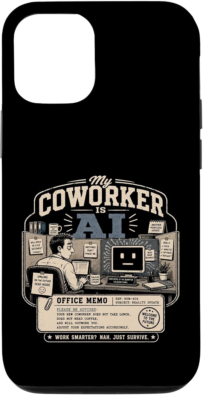 My Coworker is AI Office Humor Funny Workplace Replacement Case for iPhone 12/12 Pro by Unknown