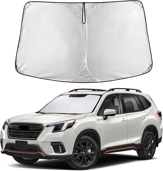 EcoNour Windshield Sunshade Compatible for Subaru Forester 2019-2022 2023 2024, Sun Visor for Front Windshield & Window Sun Shade Cover, UV Heat Blocker & Protector, Car Accessories by EcoNour