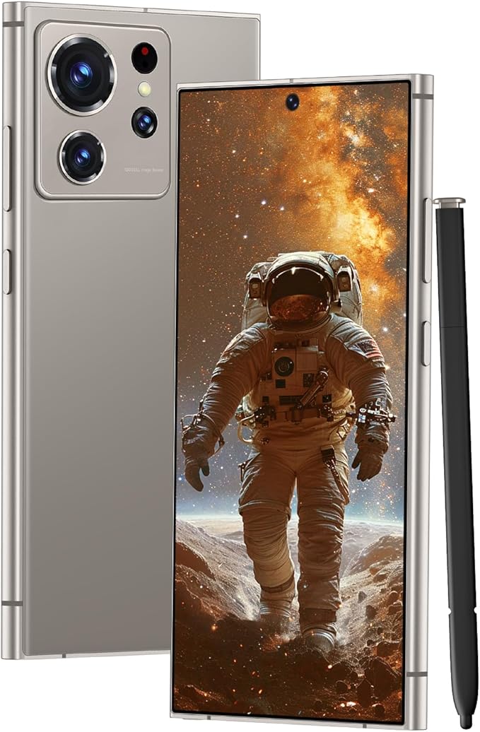 S24 Ultra Unlocked Cell Phones Smartphone with Built-in Pen 8+256GB Android 13 Phones 6.8" HD Screen Dual SIM 108MP+48MP Camera (Titanium Grey) by Unknown