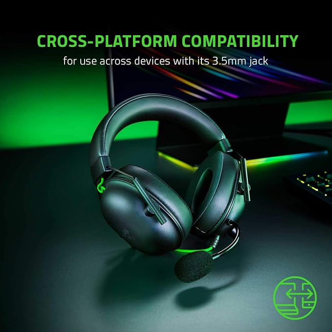 Razer BlackShark V2 X Gaming Headset: 7.1 Surround Sound - 50mm Drivers - Memory Foam Cushion - for PC, PS4, PS5, Switch - 3.5mm Audio Jack - Black (Pack of 8) - Image 8