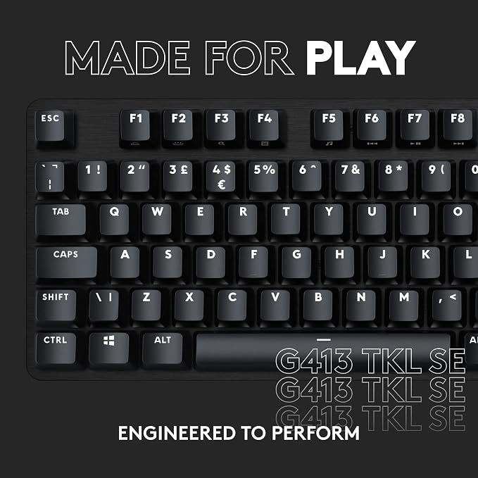 Logitech G413 TKL SE Mechanical Gaming Keyboard - Black | Tactile switches, anti-ghosting, compatible with Windows and macOS, compact design - Image 8