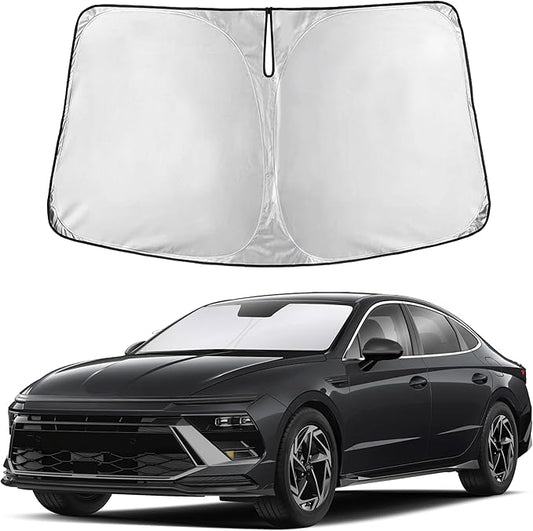 EcoNour Windshield Sunshade Compatible for Hyundai Sonata 2020-2024 2025 2026, Sun Visor for Front Windshield & Window Sun Shade Cover, UV Heat Blocker & Protector, Car Accessories by EcoNour