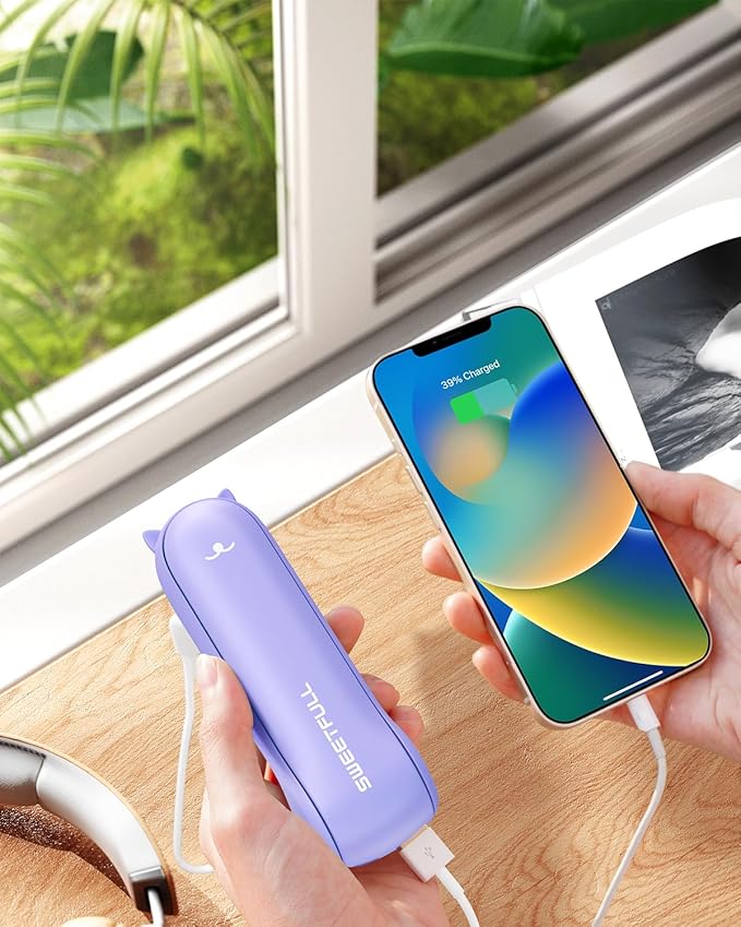 SWEETFULL Portable Misting Fan, Handheld Personal Mister, Rechargeable Mini Spray Water Mist, for Kids Women Travel, Outdoors, Hiking, Camping, Home Office (Purple) - Image 6