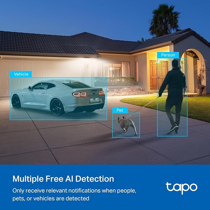 TP-Link Tapo 2K QHD Outdoor Pan/Tilt Wi-Fi Security Camera, 360° View, Motion Tracking, Color Night Vision, Free Person/Vehicle/Motion Detection, Cloud & SD Card Storage, 24/7 Recording, Tapo C520WS… - Image 9