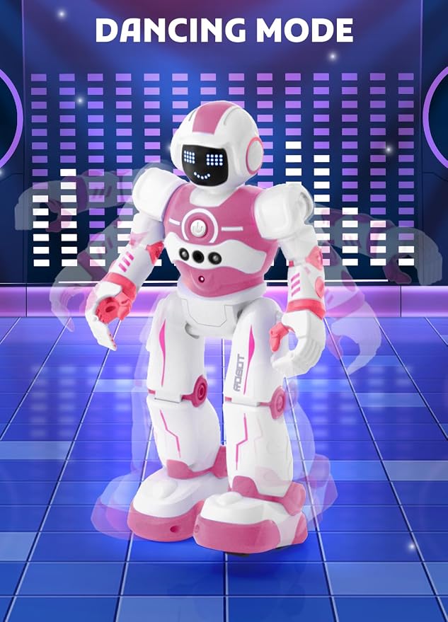 Robot Toys for Kids,Programmable Remote Control Smart Walking Dancing Robot Toy with Gesture & Sensing for Age 4 5 6 7 8 9 10 Year Old Boys Girls for Birthday Present,Pink - Image 5