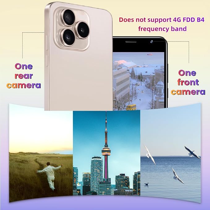 Unlock Phone, 4G Network Android Phone, 5.0-inch Screen, 2GB RAM+16GB ROM/TF 128GB, Dual SIM Cards, Dual Cameras, Suitable for Novice Users (Grey) - Image 8
