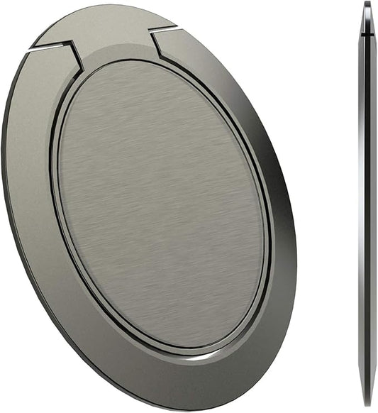 World's Slimmest Phone Ring Holder, Attom Tech Tomorotec Ultra Thin Cell Phone Ring Stand for Magnetic Car Mount Hook Compatible for iPhone Samsung Smartphone Accessories (Black) by Attom+Tech