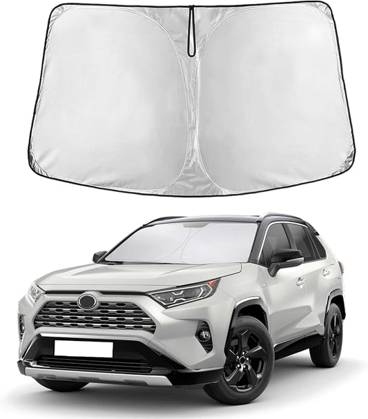 EcoNour Windshield Sunshade Compatible for Toyota RAV4 2019-2024 2025,2026 LE, XLE, Premium, XSE, Limited, SE, TRD Off-Road, Sun Visor for Front Window Sun Shade Cover, UV Protector, Car Accessories by EcoNour