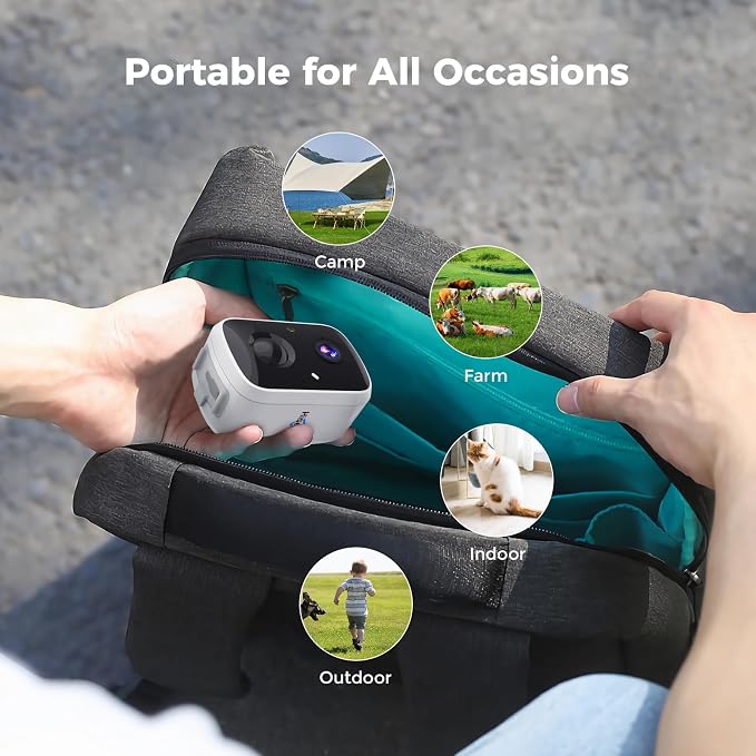Hiseeu Solar Camera Security Outdoor, 3 Pack 100% Wireless 3K 4MP Surveillance Indoor WiFi Smart Cameras for Home Security Outside, PIR/AI Motion Detection, Waterproof, Color Night Vision, 2-Way Audio - Image 4