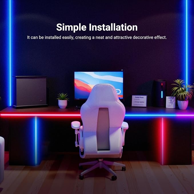 NEEWER 9.84ft/3m LED Strip Lights Front Lit, Smart AI RGB IC Cuttable Neon Rope Light, App Control Color Changing, Bedroom Gaming Room Home Indoor Wall Decor, Compatible with Google and Alexa, NS01 - Image 7