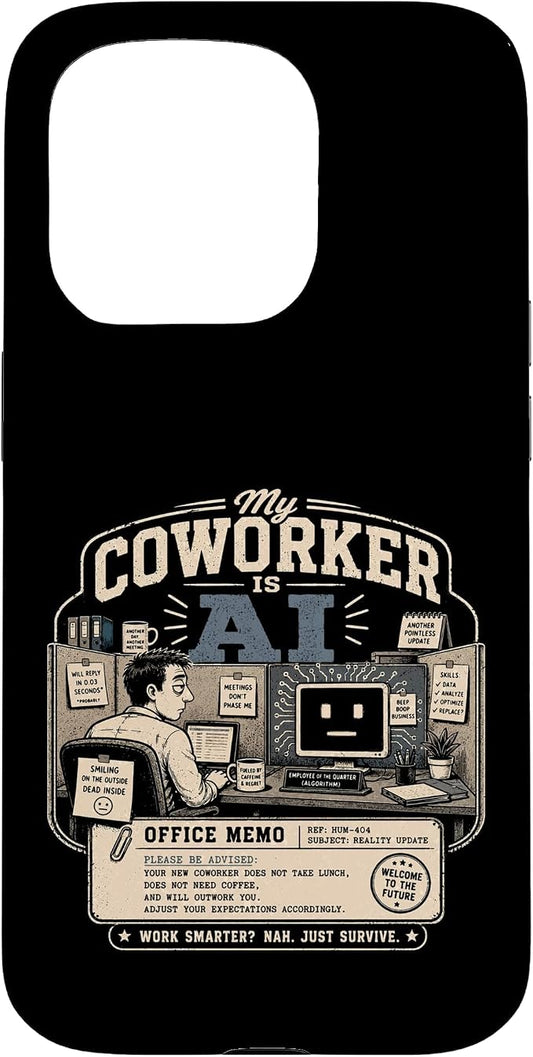 My Coworker is AI Office Humor Funny Workplace Replacement Case for iPhone 15 Pro by Unknown