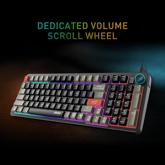 MSI Forge GK110 Combo US – Gaming RGB Keyboard & Mouse Set, 26-Key Anti-Ghosting, 12800 DPI Optical Sensor - Image 4