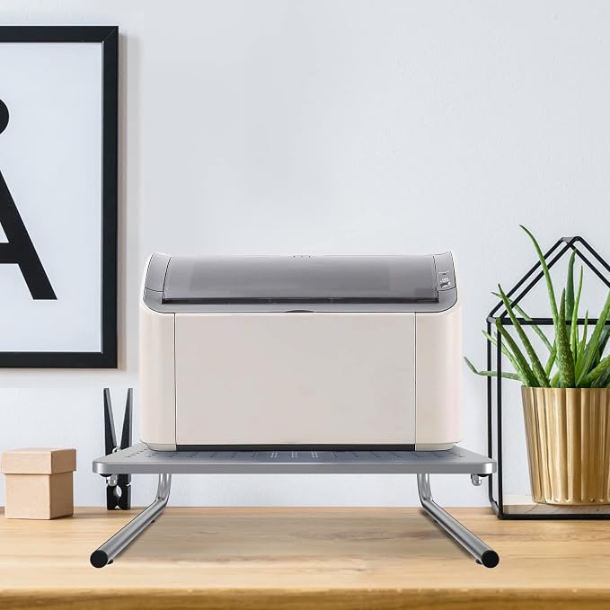 suptek Monitor Stand Riser,Computer Monitor Laptop Stand Riser for Desk,Vented Metal Platform Monitor Stand,4 inches Height Underneath Storage for Office,School Supplies(MST004S) - Image 7