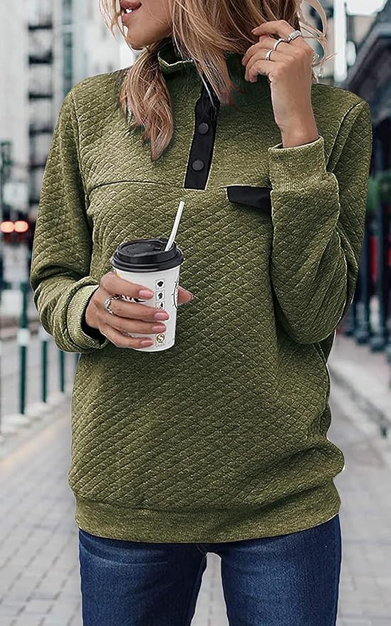 BTFBM Women Fashion Quilted Pattern Lightweight Zipper Long Sleeve Plain Casual Ladies Sweatshirts Pullovers Shirts Tops - Image 2
