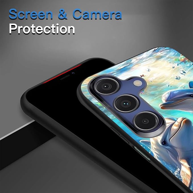Designed for Galaxy A17 5G Phone Case,Slim Silicone Shockproof Protective Case for Galaxy A17 5G 6.7 inch,Dolphin - Image 5