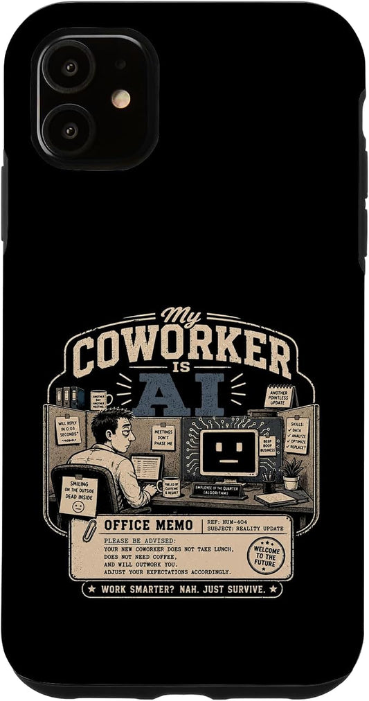 My Coworker is AI Office Humor Funny Workplace Replacement Case for iPhone 11 by Unknown