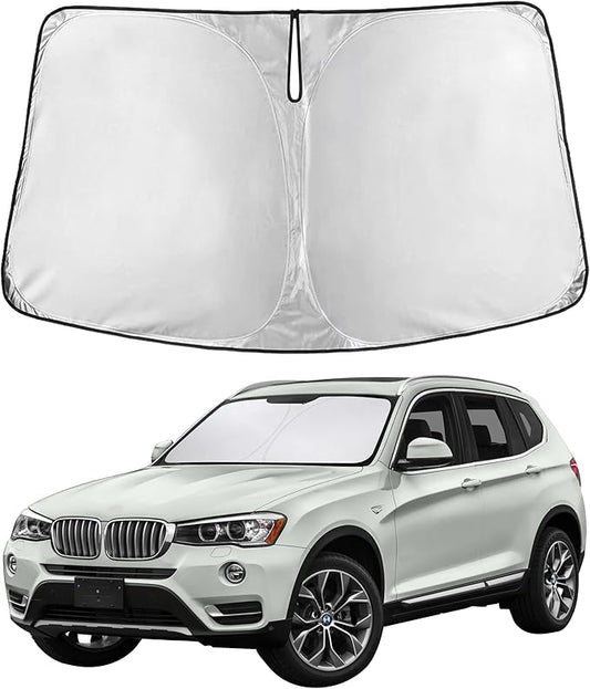 EcoNour Windshield Sunshade Compatible for BMW X3 2011-2015 2016 2017, Sun Visor for Front Windshield & Window Sun Shade Cover, UV Heat Blocker & Protector, Car Accessories by EcoNour