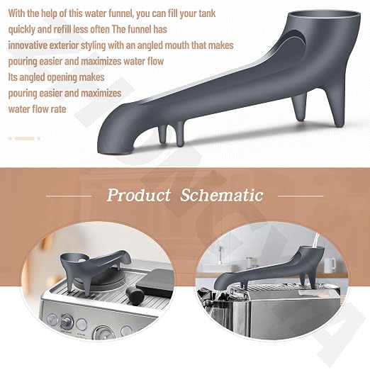 Coffee Machine Water Tank Access Funnel for Breville ESP-resso Machine, Coffee Machine Water Tank Funnel fits Coffee Machines with Water Tank on The Back, Use for All Flat Top - Image 5