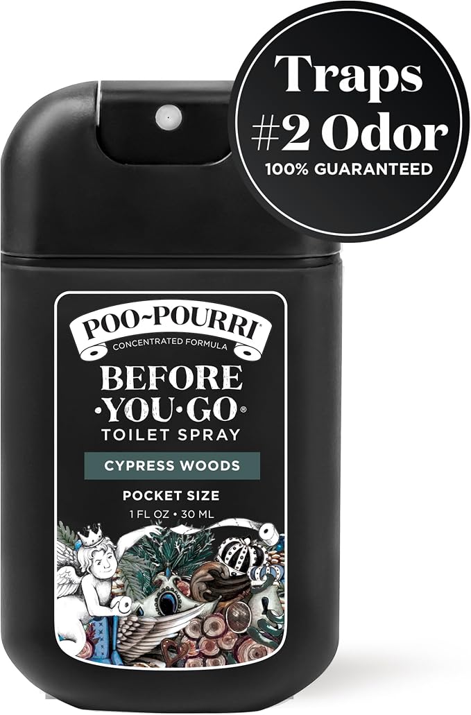 Poo-Pourri Cypress Woods Pocket Sprayer Before-You-Go Toilet Spray - Instantly Trap Bathroom Odor - Plant Based Ingredients & Essential Oils - No synthetic fragrance - Cypress, Pine, Fresh Air Scent - Image 2