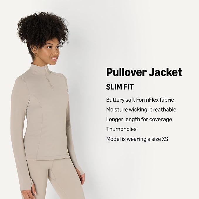 Amazon Essentials Women's Active FormFlex Buttery Soft Slim Fit Quarter Zip Long Sleeve Pullover Jacket - Image 4
