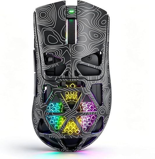 G11 Lightweight Wireless Gaming Mouse for FPS & Competitive Gaming, Tri-Mode Bluetooth 5.1/2.4GHz/USB-C, 22000 DPI RGB Mouse with Programmable Buttons for PC, Laptop & Mac by NSYCA