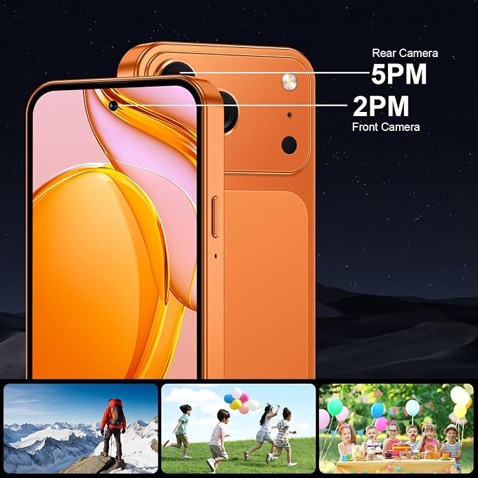 4.5'' Mini Phone 64GB Unlocked 4G Mobile Smartphone with 2000mAh Battery Compact Backup Mini Phone for Kids & Students Dual SIM Face ID Blue - Image 5