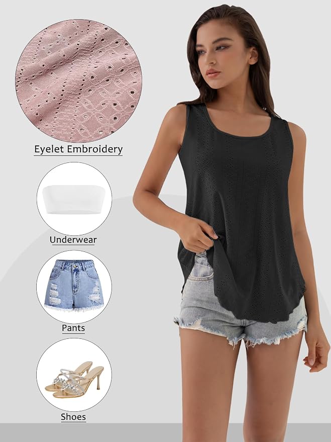 ATHMILE Women's Tank Tops Sleeveless Summer Top Spaghetti Strap Spring Shirt Loose Fit Beach Vacation 2026 Casual - Image 5