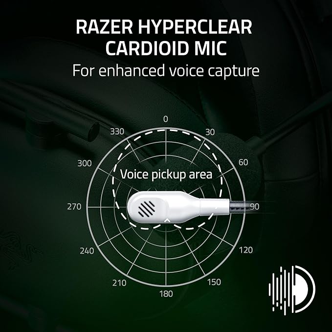 Razer BlackShark V2 X Wired Xbox Gaming Headset, White | 50mm Drivers, Cardioid Mic, Lightweight, Comfortable Noise Isolating Earcups, For Xbox Series X, Series S, PS5, PC, Switch - Image 3