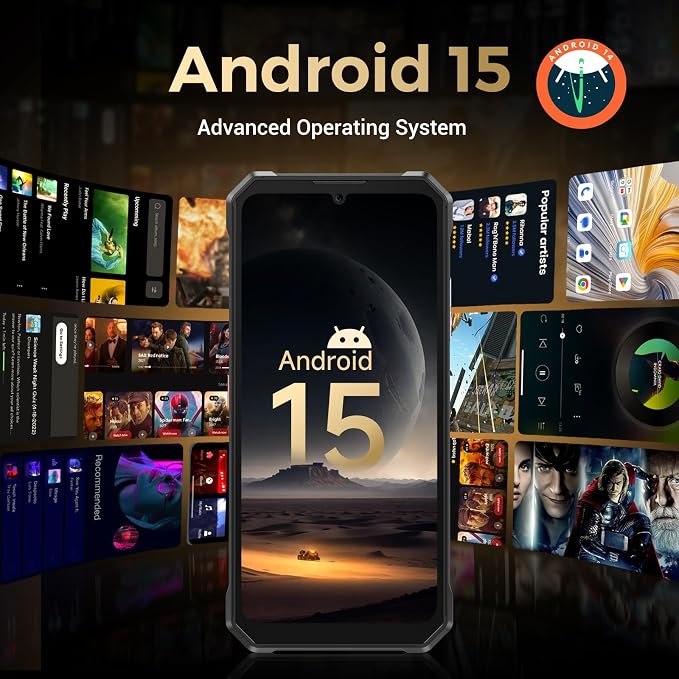F0SSiBOT F109S Unlocked Rugged Phone, 10600mAh Battery 24GB RAM 256GB ROM (2TB Exp.), 6.74" FHD+ & 1.32" Dual Screen Android 15 Smartphone, 50MP AI Camera, IP68 Military Cell Phone-T-Mobile - Image 5