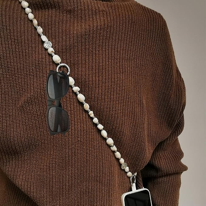 Phone Crossbody Strap, 2in1 Wrist Charm&Shoulder Lanyard,3Ways Usage free to Assembly and Disassembly Phone Strap with Tether Patches for Most Phones Bag Purse (L) - Image 6