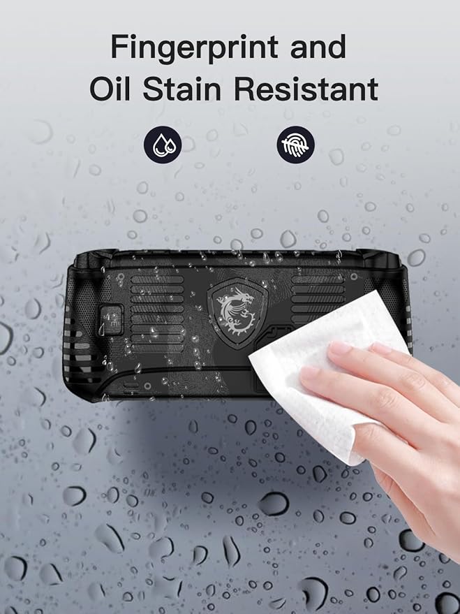 for MSI Claw 8 AI+ A2VM Silicone Grip Case ，Soft Skin Silicone Case Full Protective Case Cover with MSI Claw 8 AI+ A2VM-Black - Image 5