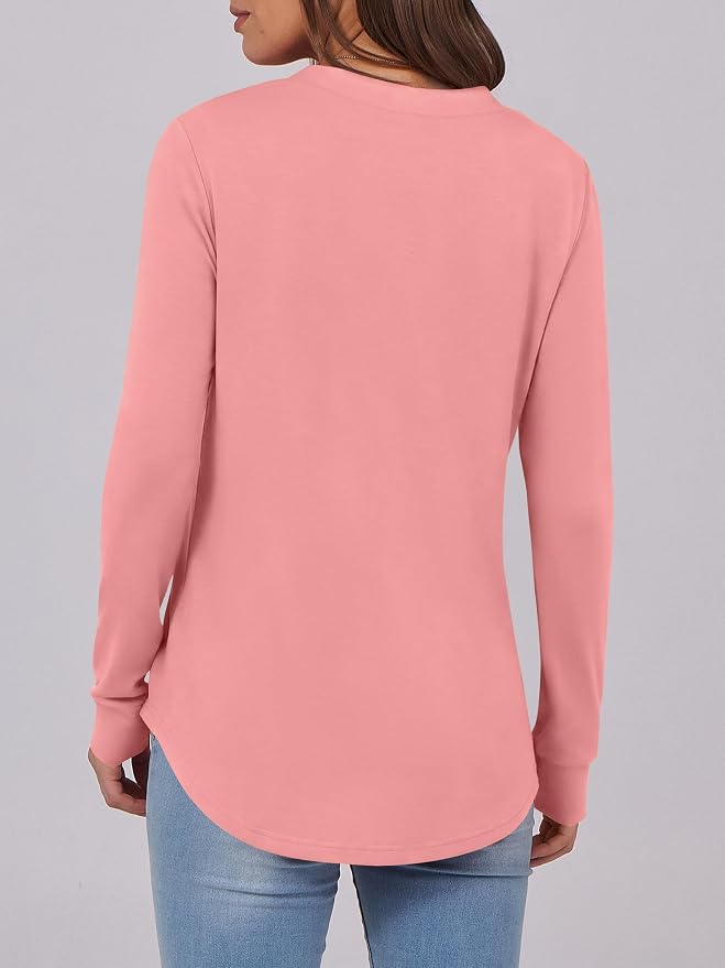 ANRABESS Women's Long Sleeve Shirts 2026 Spring Fashion Dressy Casual Tops Trendy Henley Blouses Cute Work Outfits Clothes - Image 6
