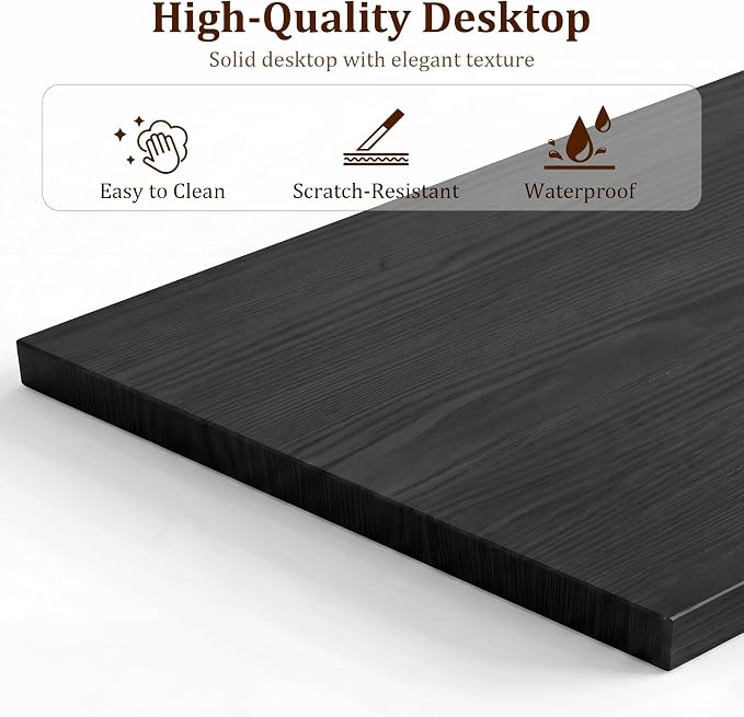 Alpen L Shaped Desk, 50 Inch Computer Desk, Gaming Table Corner Desk for Small Space, Home Office Desk with CPU Stand and Side Storage Bag, Sturdy Writing Workstation for Bedroom, Black - Image 4