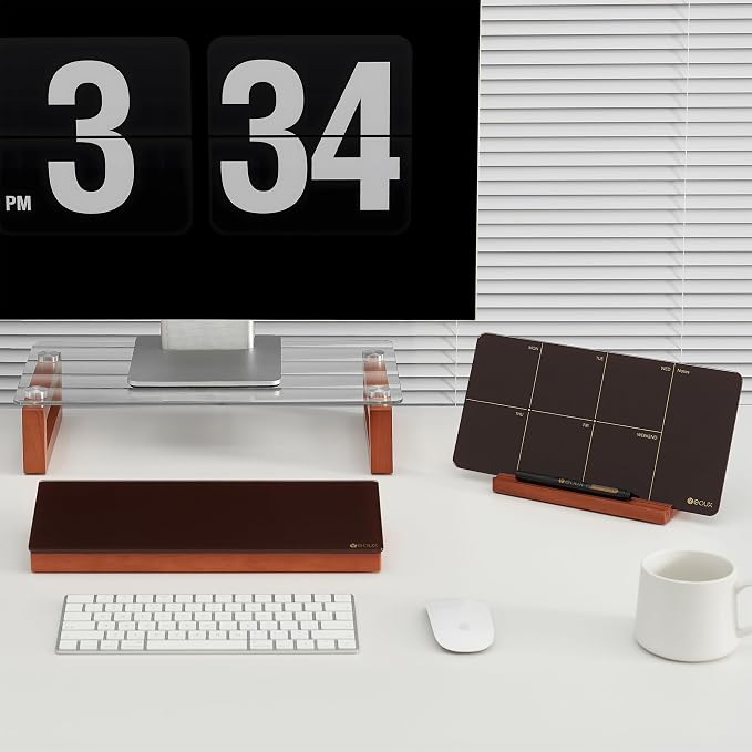 Desk Whiteboard with Wooden Organizer Box for Office Supplies Storage, Desktop Dry Erase White Board with Drawer for Stationary, Marker & Eraser Included, Yeoux - Image 5