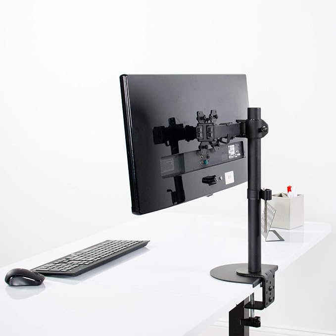 VIVO Steel Reinforcement Bracket Mount Plate for Thin, Glass, and Other Fragile Table Top Surfaces, Compatible with Most Monitor Stand C-Clamp Installations, Anti-Slip No Scratch, Black, STAND-AC01R - Image 9
