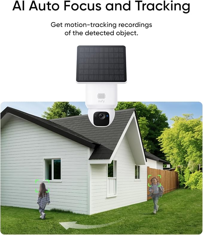 eufy Security SoloCam E30, Security Cameras Wireless Outdoor, Solar Camera Outdoor Wireless, 360° Pan, AI Tracking, 2K Clarity, No Monthly Fee - Image 3
