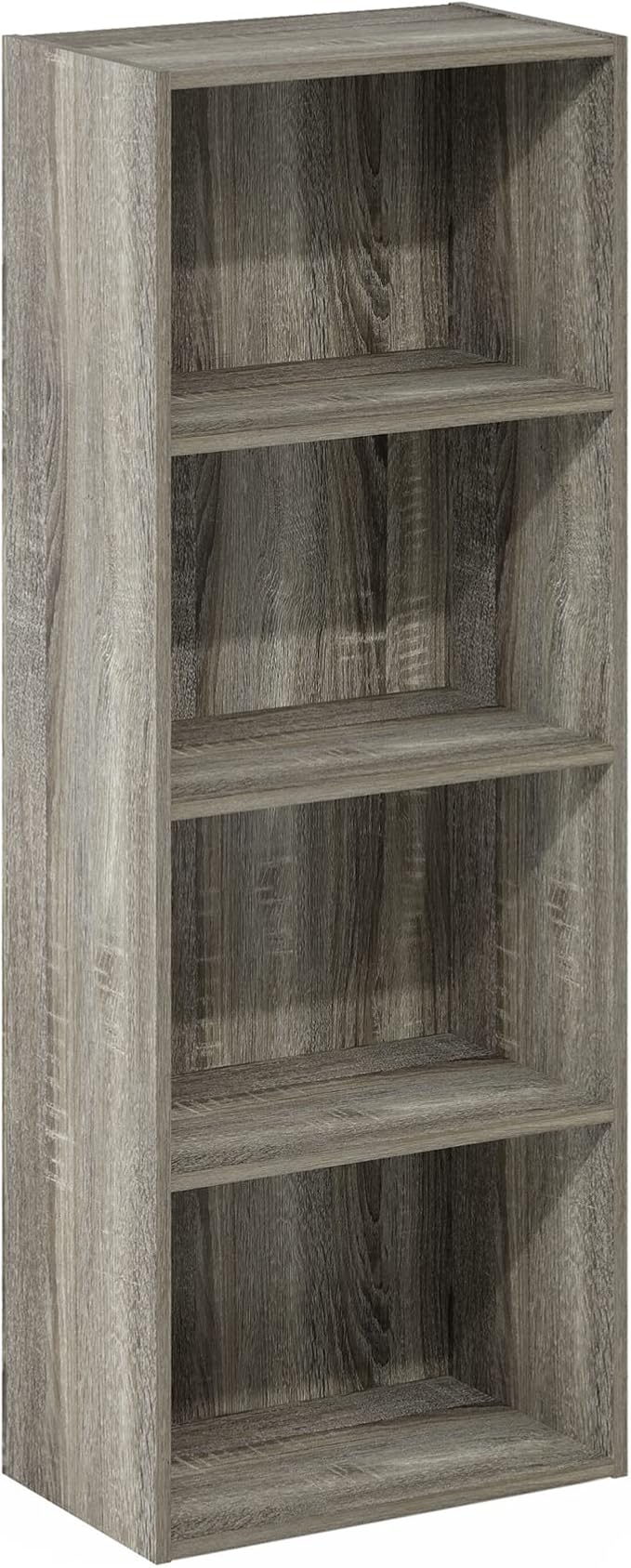 Furinno Luder Bookcase / Book / Storage, 4-Tier, French Oak - Image 7