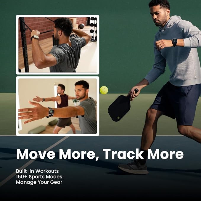 Amazfit Bip Max 50mm Smartwatch, 2.07" AMOLED Display, 20 Days of Battery, GPS, 4GB Storage, Offline Maps, Fitness Tracker, Hybrid Training, 150+ Sports, HYROX Mode, 5 ATM for Android & iPhone, Gray - Image 7